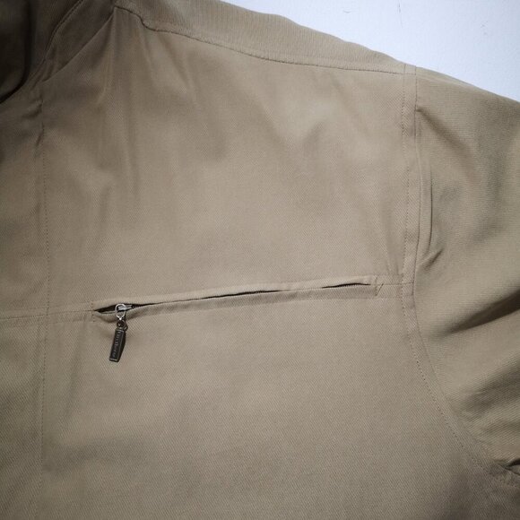Firethorn Men's Size Large Full Zip Fully Lined Tan Windbreaker Jacket - Picture 10 of 13